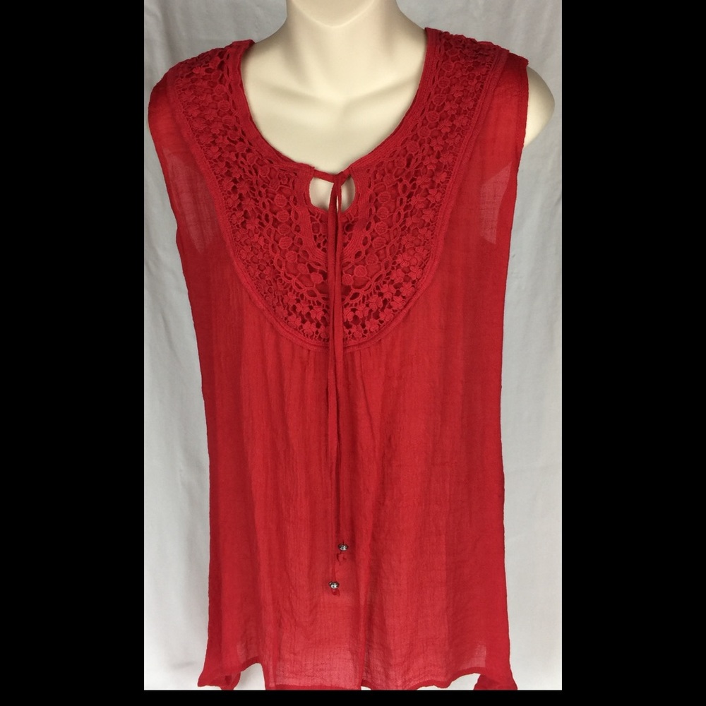 DRESS BARN Women’s Tunic Blouse Red XL NWOT